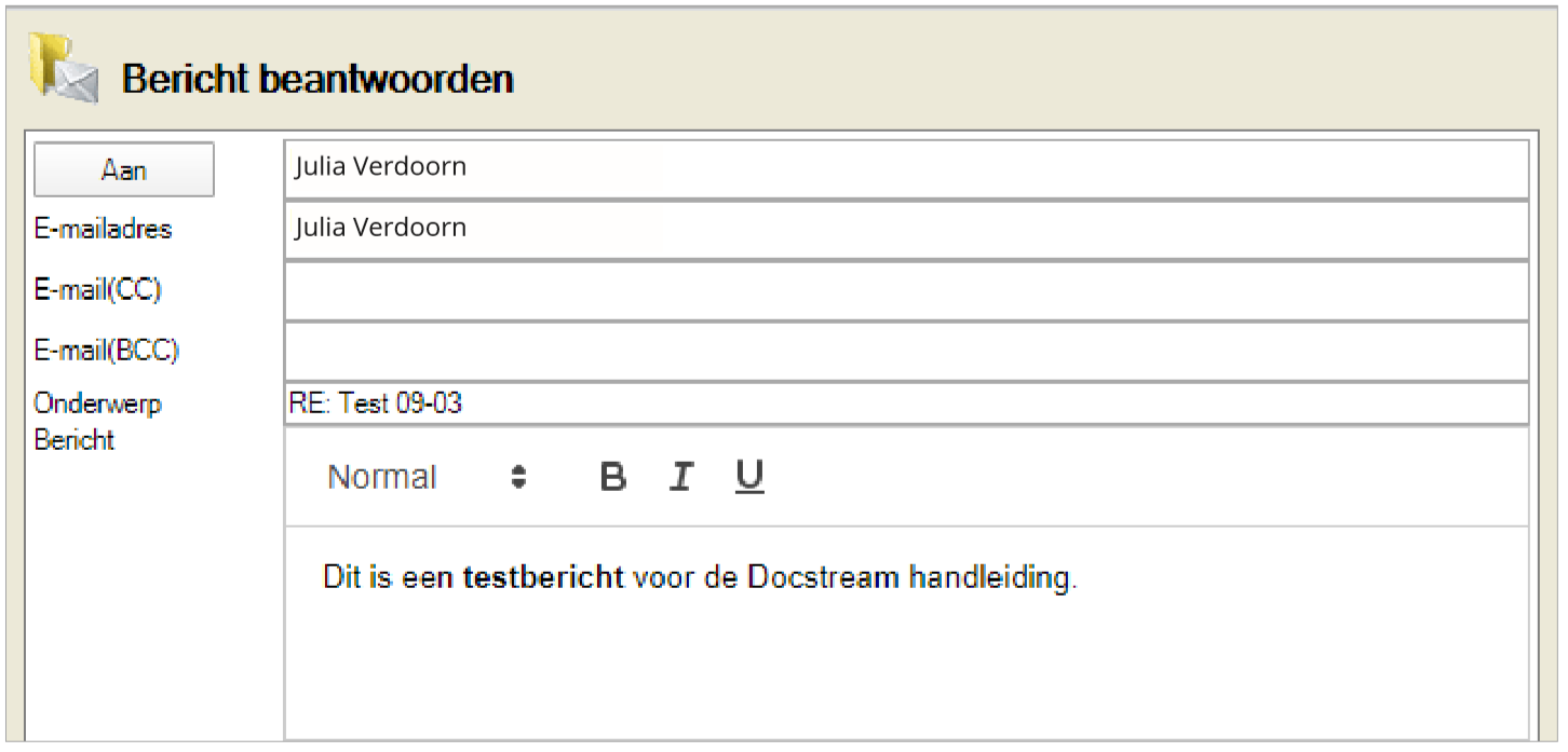 Hoe beantwoord ik een Bericht?